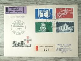 TR104 Enveloppe + Timbre Suisse 1948
