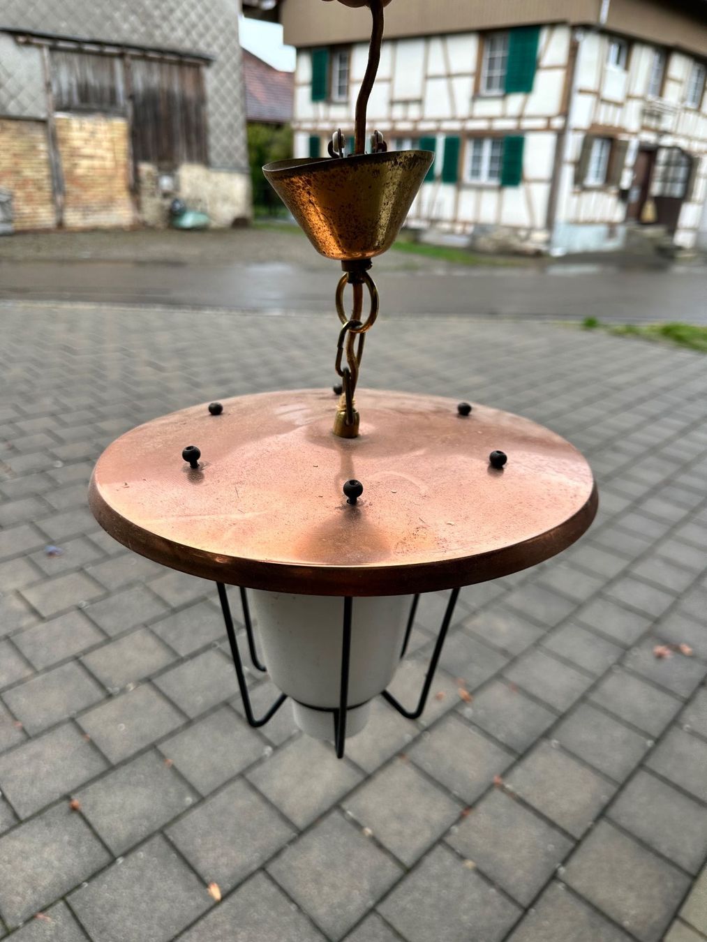 Lustres & lampes de plafonds: Hängelampe antik Messing (oder Kupfer) – D'occasion à Amriswil par Honi1