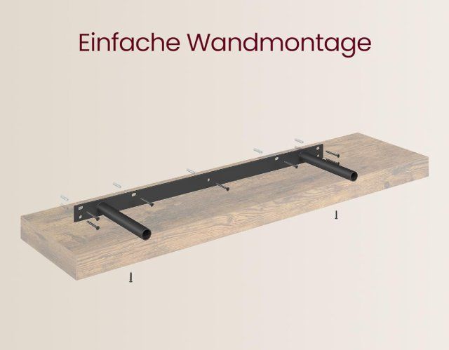 Scaffali: Wandregal, schwebendes Regal, rustikales Braun – Nuovo (secondo la descrizione) da Triengen venduto da JozefT 5