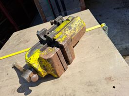 Schraubstock gelb gebraucht Backenbreite 10 cm PROFI GARAGE