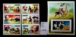 AFRIQUE LIBÉRIA TIMBRES NEUFS** NON DENTELÉS DE 1975.  /AV96