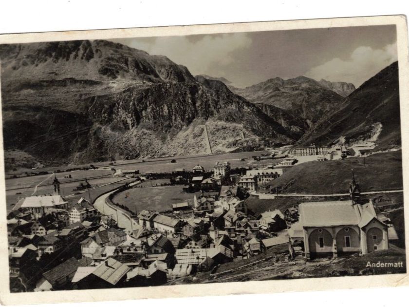 Cartoline postali: Andermatt Uri Ansichtskarten Berge vor 1930 – Usato da Widnau venduto da Seppl480
