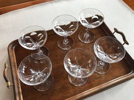 Superbes coupes à champagne Art Déco vintage