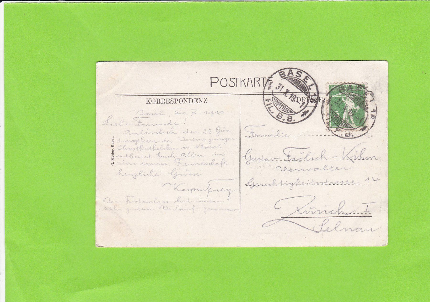 Cartes postales: Predigerkirche Basel--1910 – D'occasion à St. Peterzell par neckertal 1