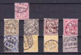 Lot Ziffermarken, 1x weisses Papier +...