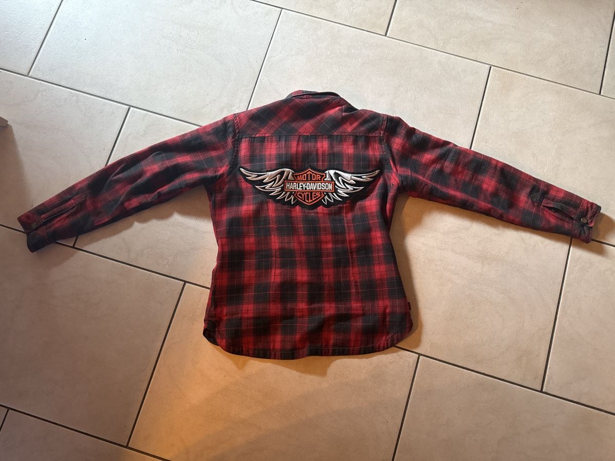 Giacche: Queen Kerosin Kevlar Hemd mit Harley Davidson Patch – Usato da Boltigen venduto da minion87 1