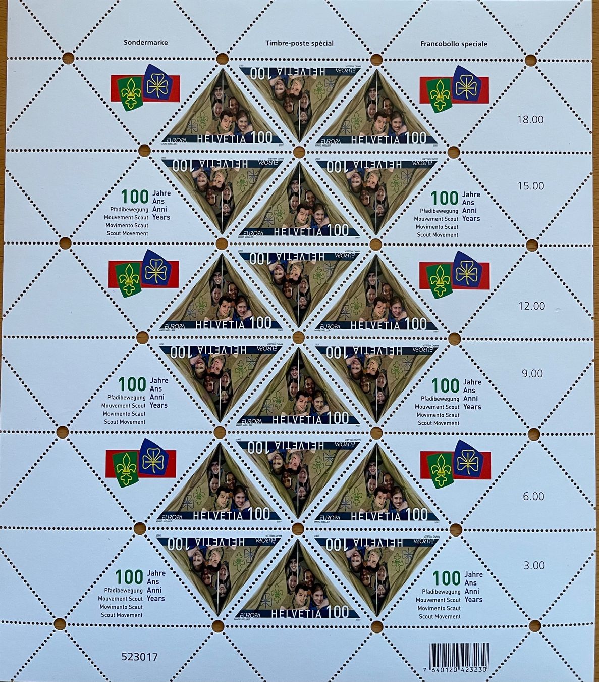 Tutti i francobolli: 100 Jahre Pfadi Bogen ungestempelt – Nuovo (secondo la descrizione) da Grafenort venduto da Solar11