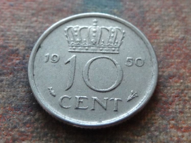 Tutti le monete: PAYS-BAS  Nederland  10  Cent  1950 – Usato da Romanel-sur-Lausanne venduto da Swift13