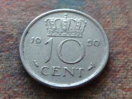 PAYS-BAS  Nederland  10  Cent  1950