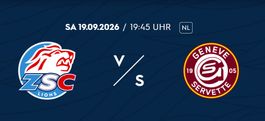 ZSC - Genf-Servette 19.9.  Sitzplatz/geht auch als Stehplatz