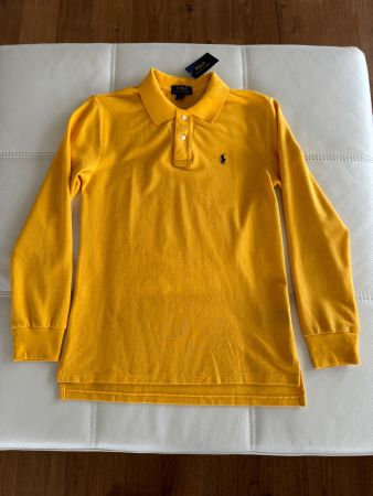 NEW POLO RALPH LAUREN LONG SLEEVE POLO SHIRT, SIZE L (14-16)