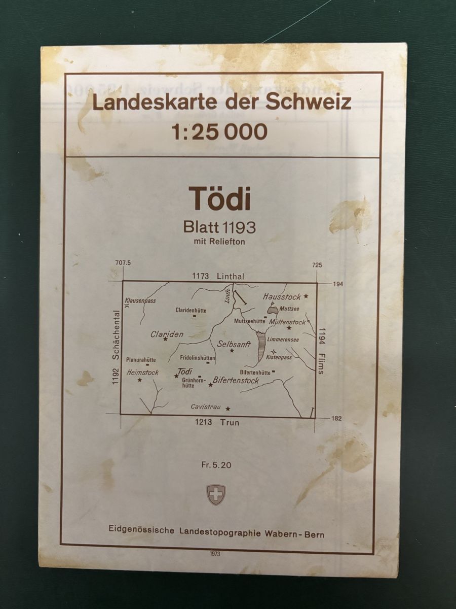 Cartine & Atlanti: Wanderkarte TÖDI – Usato da Gipf-Oberfrick venduto da mapfi5