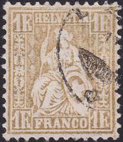 Nr.52 (Faserpapier) +Gefälligkeits-Entwertung, Kat: 1800.-