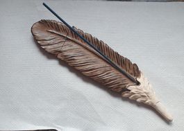 Räucherstäbchenhalter Feder Keramik