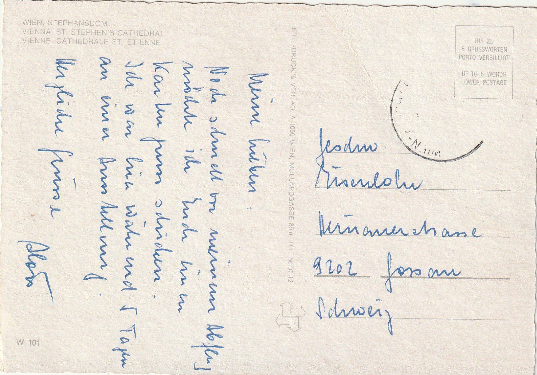 Cartoline postali: Wien Dom – Usato da Lumbrein venduto da made02 1