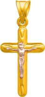 Kreuz Anhänger Gold 9k mit kettte s925