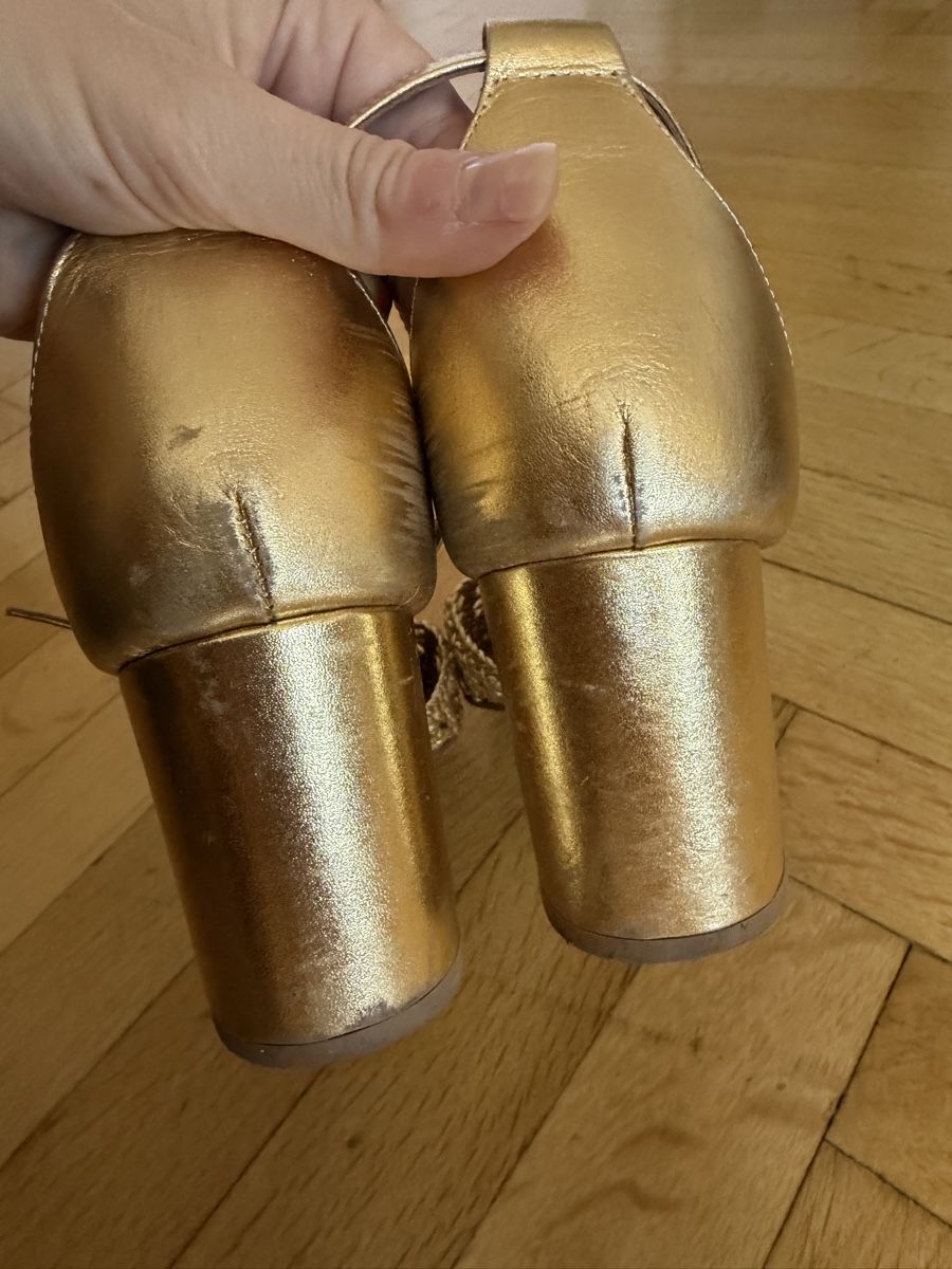 La Redoute Scarpe da donna: Sandales à talons La Redoute dorées - taille 41 – Usato da Lausanne venduto da Stephaniesdressing 6