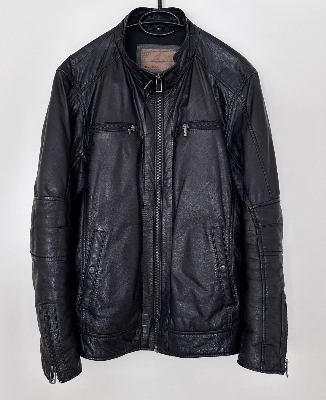Giacche: Lederjacke im Bikerstyle, echtes Büfelleder – Usato da Zürich venduto da Olid-ZH