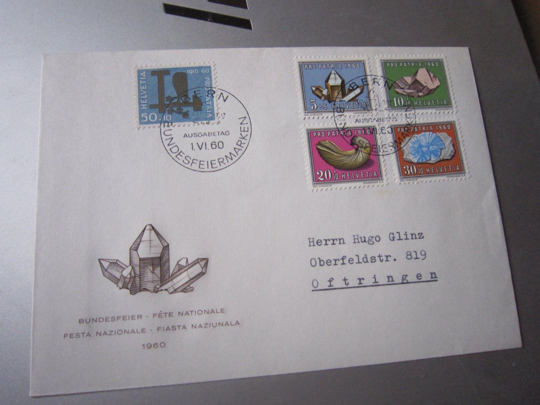 Tutti i francobolli: PP 1960 FDC schöne Serie – Usato da Gordola venduto da Polentaefung