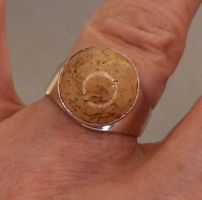 Ring 800 Silber mit echtem Achat Stein vor 1985