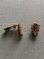Vintage Modeschmuck, Ohrenclips mit Glitzersteinen.