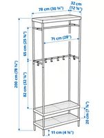 Garderobe Weiss Metall Regal von Ikea MACKAPÄR