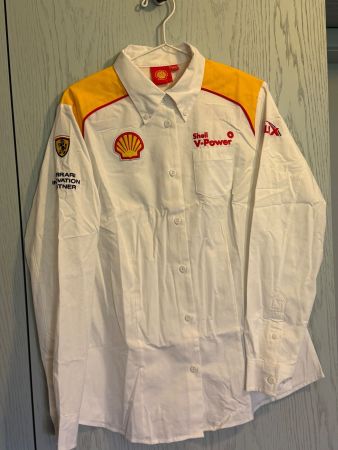 Original Shell × Scuderia Ferrari Damenbluse – NEU & rar