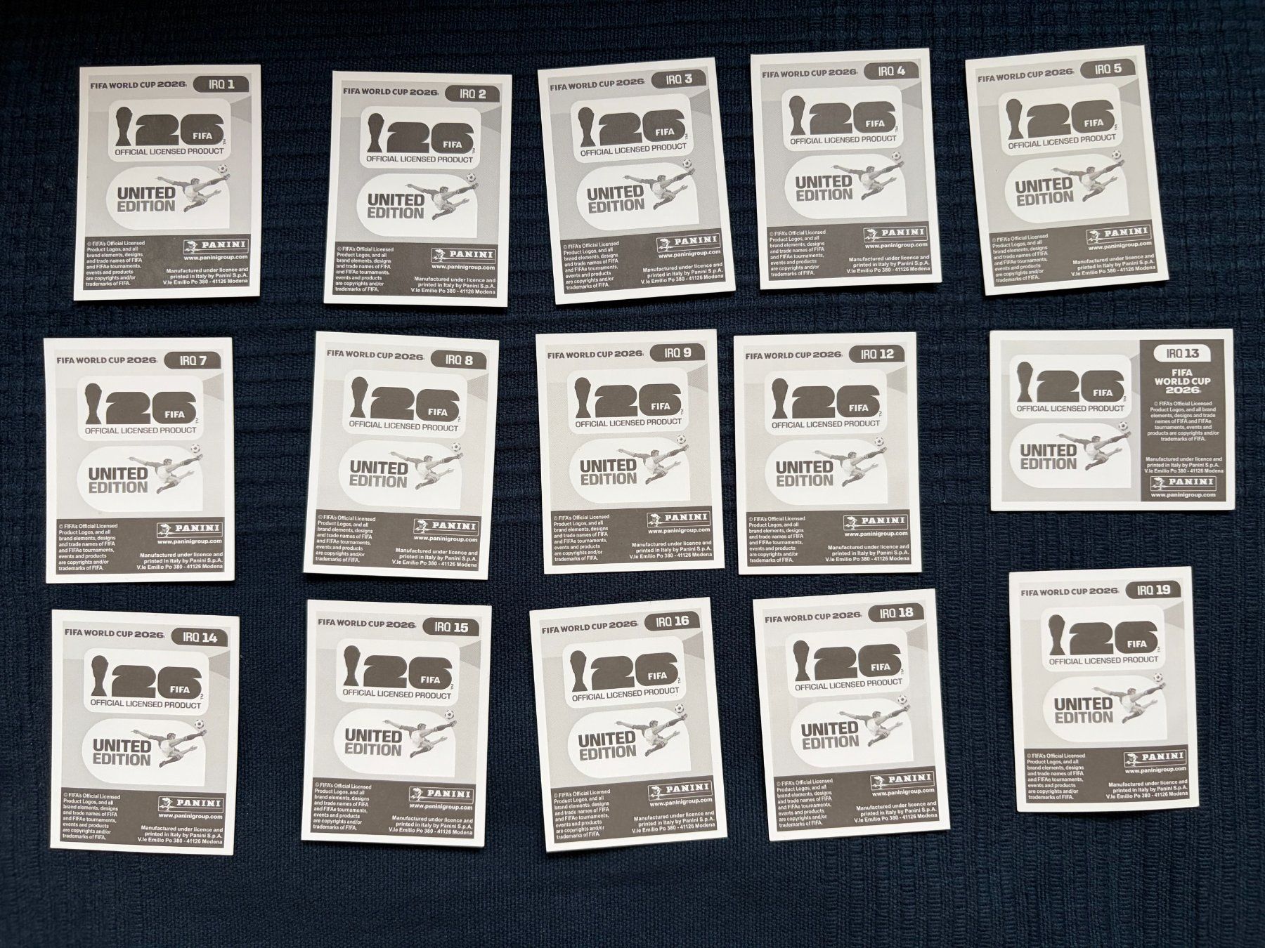 Panini Sammelbilder & Trading cards: 15 Panini Sammelbilder von Iraq – Gebraucht aus Thalwil von kon_v82n 1