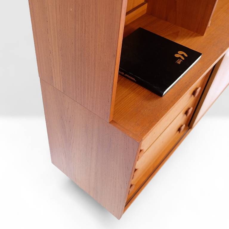 Commodes: Mid Century teak Sideboard mit Aufsatz – D'occasion à basel par vintory.ch 3