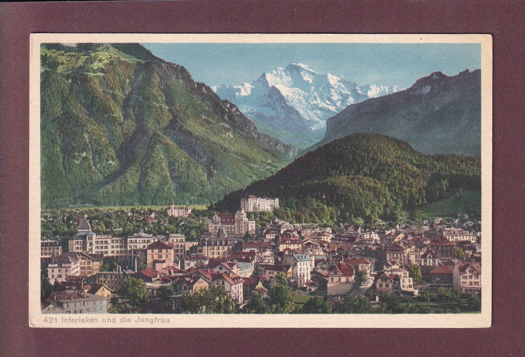 Cartoline postali: INTERLAKEN - Jungfrau – Usato da Pully venduto da nicecards