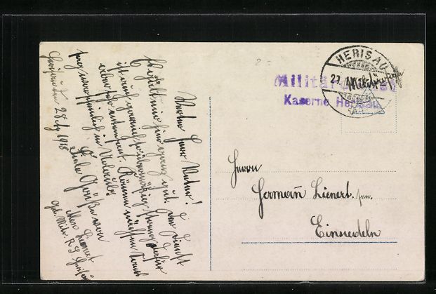 Cartoline postali: AK Herisau, Teilansicht mit Kaserne – Usato da Berlin venduto da bartko-reher 1