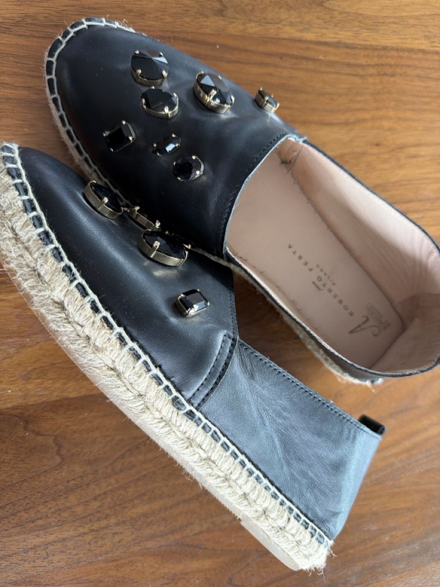 Scarpe da donna: Espadrilles Gr. 41 echt Leder – Usato da Gwatt (Thun) venduto da well 1
