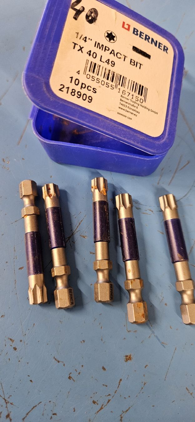Berner Trapani: BERNER TX 40 L49 1/4" Impact Bits (5 Stk.)  – Nuovo (secondo la descrizione) da Baar venduto da Vel...Baar45 4
