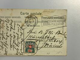 1927 Postkarte mit super BASEL Stempel (Gastgewerbeausstel..