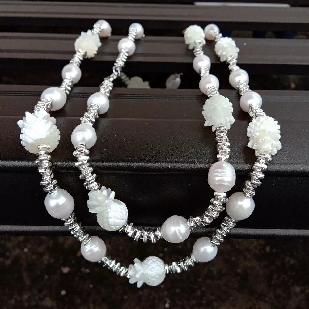 Catenine: 101 cm Blume Lua Perlenkette Echt Collier Perle Halskette – Nuovo (secondo la descrizione) da Prilly venduto da ilyria73