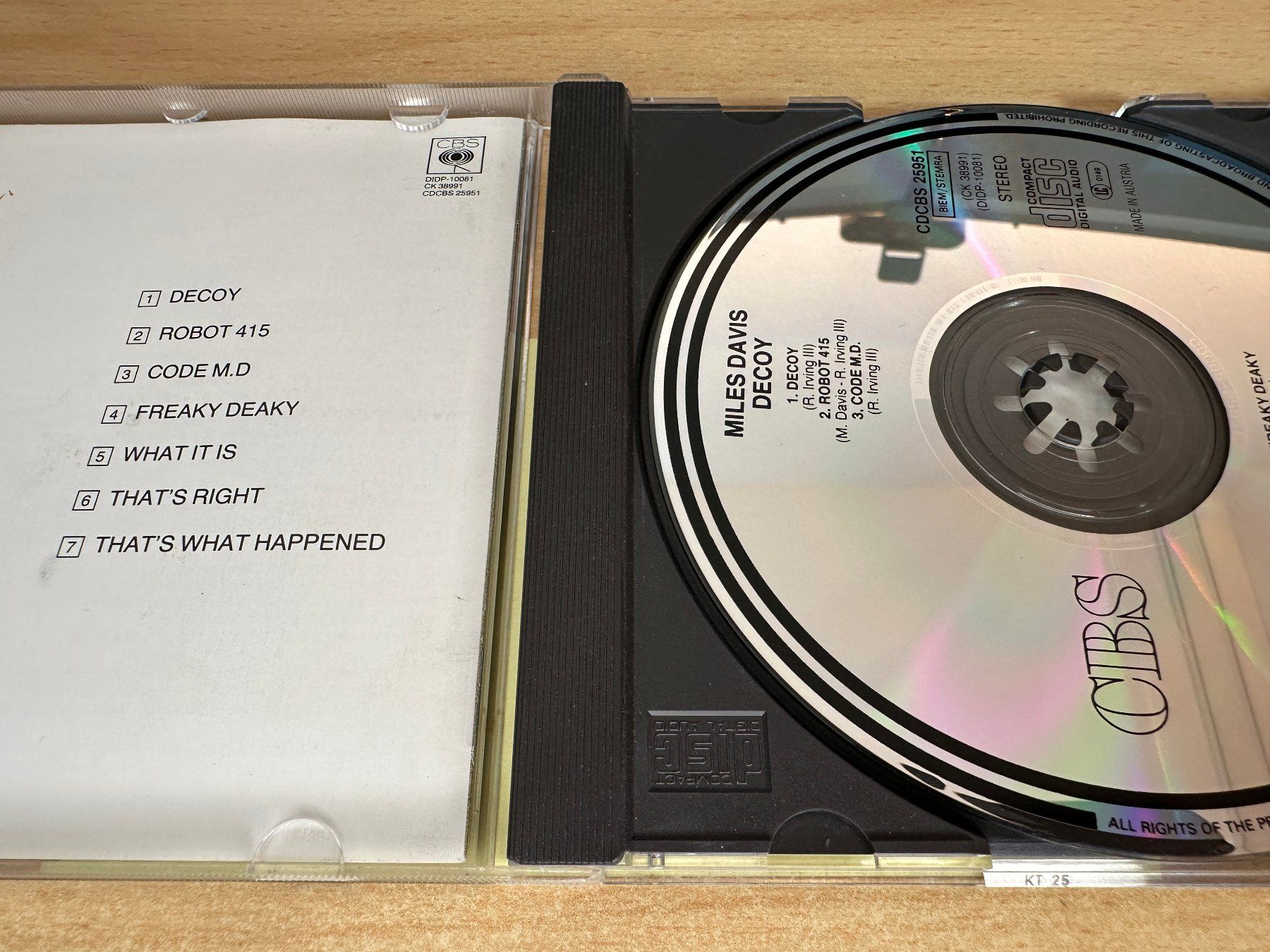 CD: I5 Miles Davis – Decoy – Usato da Rikon im Tösstal venduto da Alpenmutz 2