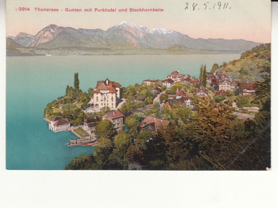 Cartoline postali: Gunten 1911 – Usato da Bürglen TG venduto da StampGraf