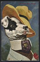 Arthur Thiele: Hund im Anzug mit Hut und