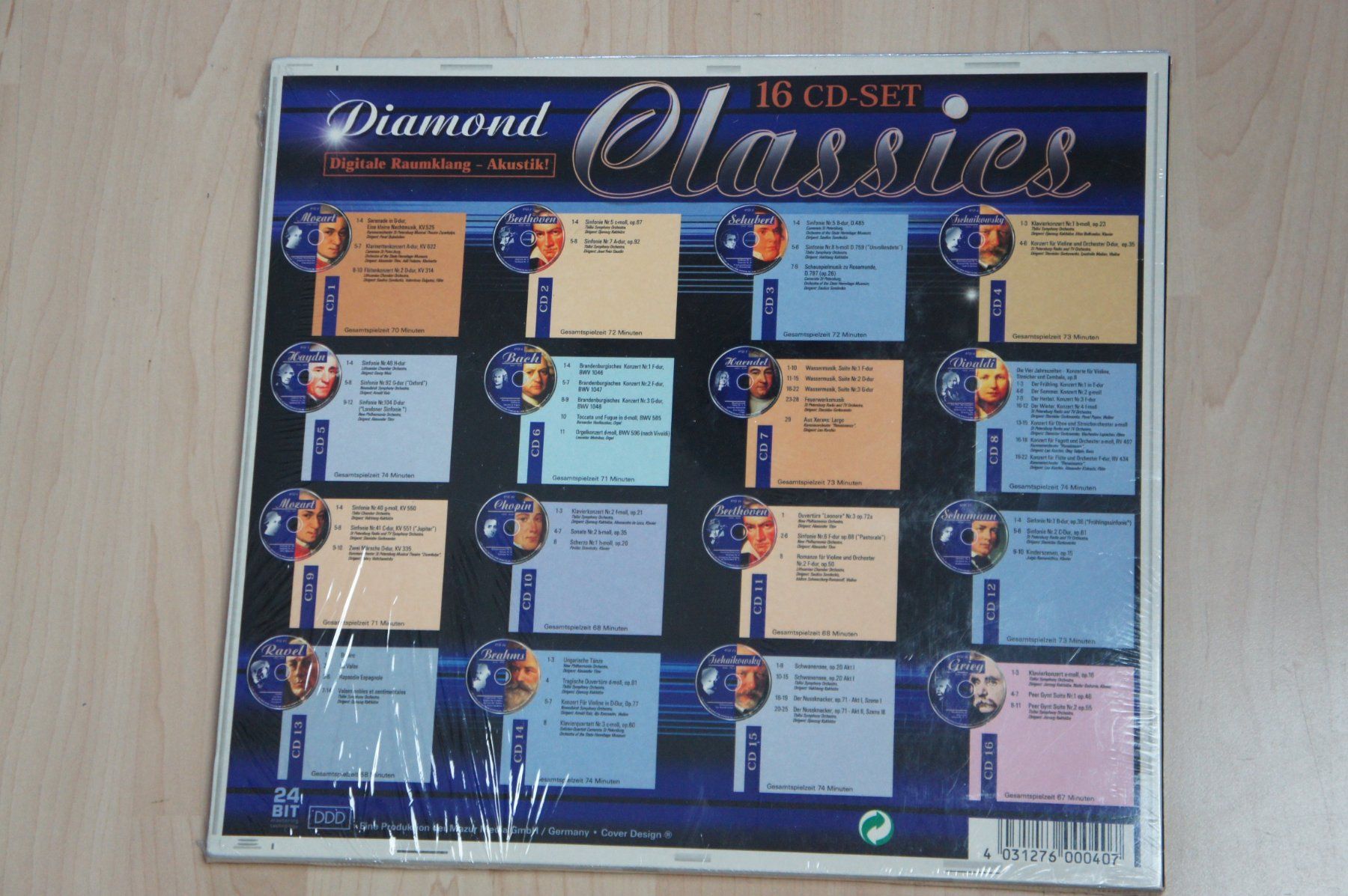 CD: NEW 16 CD Set Diamond Classics Mozart Bach Haydn Beethoven – Usato da Ernetschwil venduto da luisvonerni 2