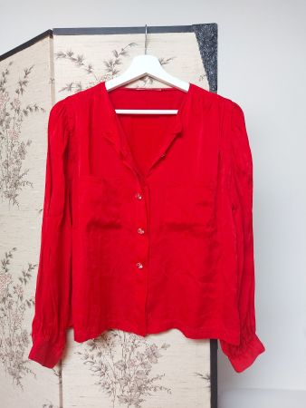 Chemisier 100% soie vintage - Taille S/M