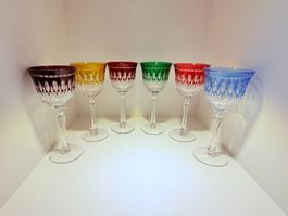 Bicchieri da vino Murano – 6 pezzi, colorati.