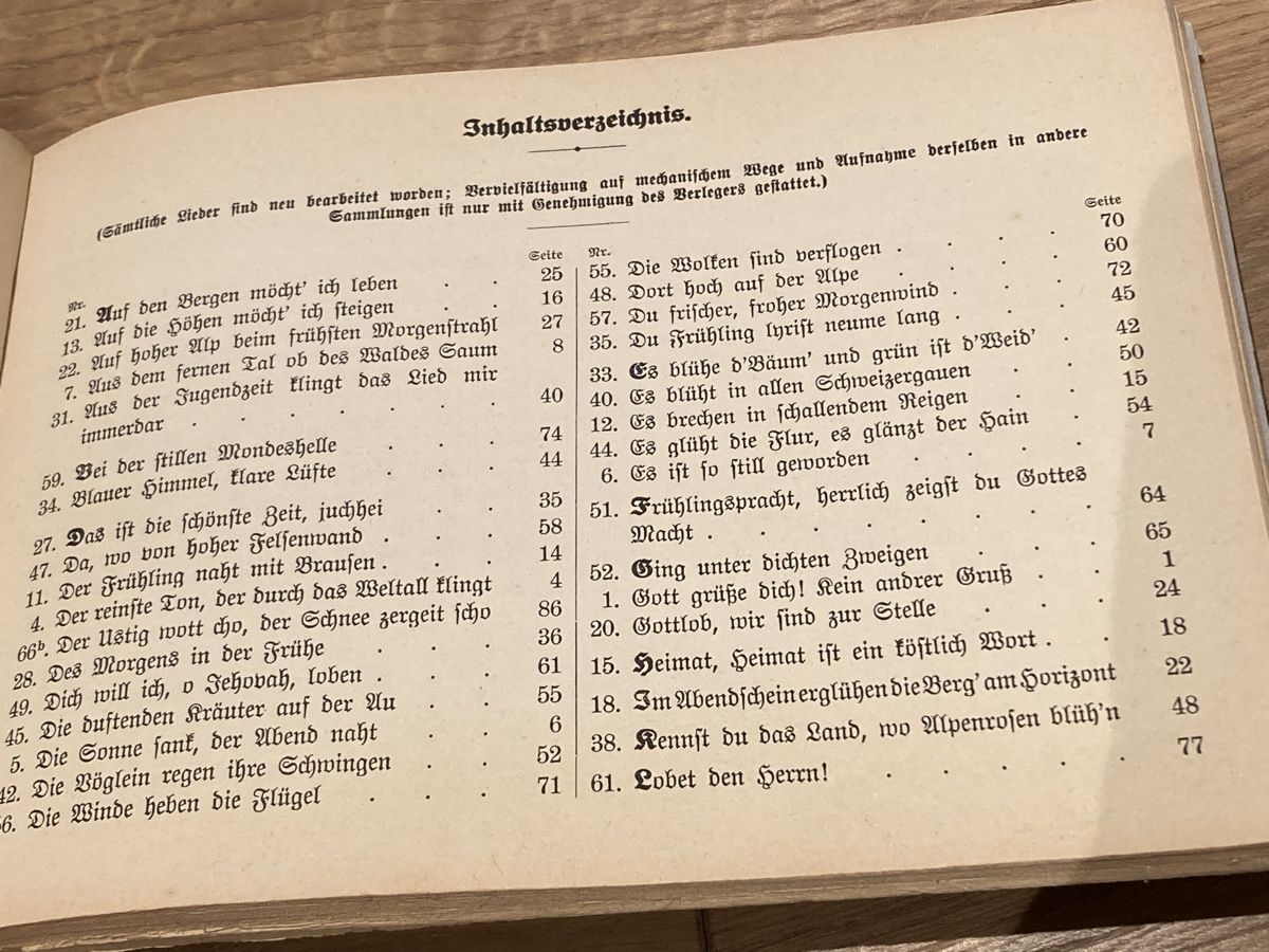 Bücher: Liederkranz 66 drei Vier Liedern Bieri lehrer Interlaken – Gebraucht aus Boll von Jopp1 3