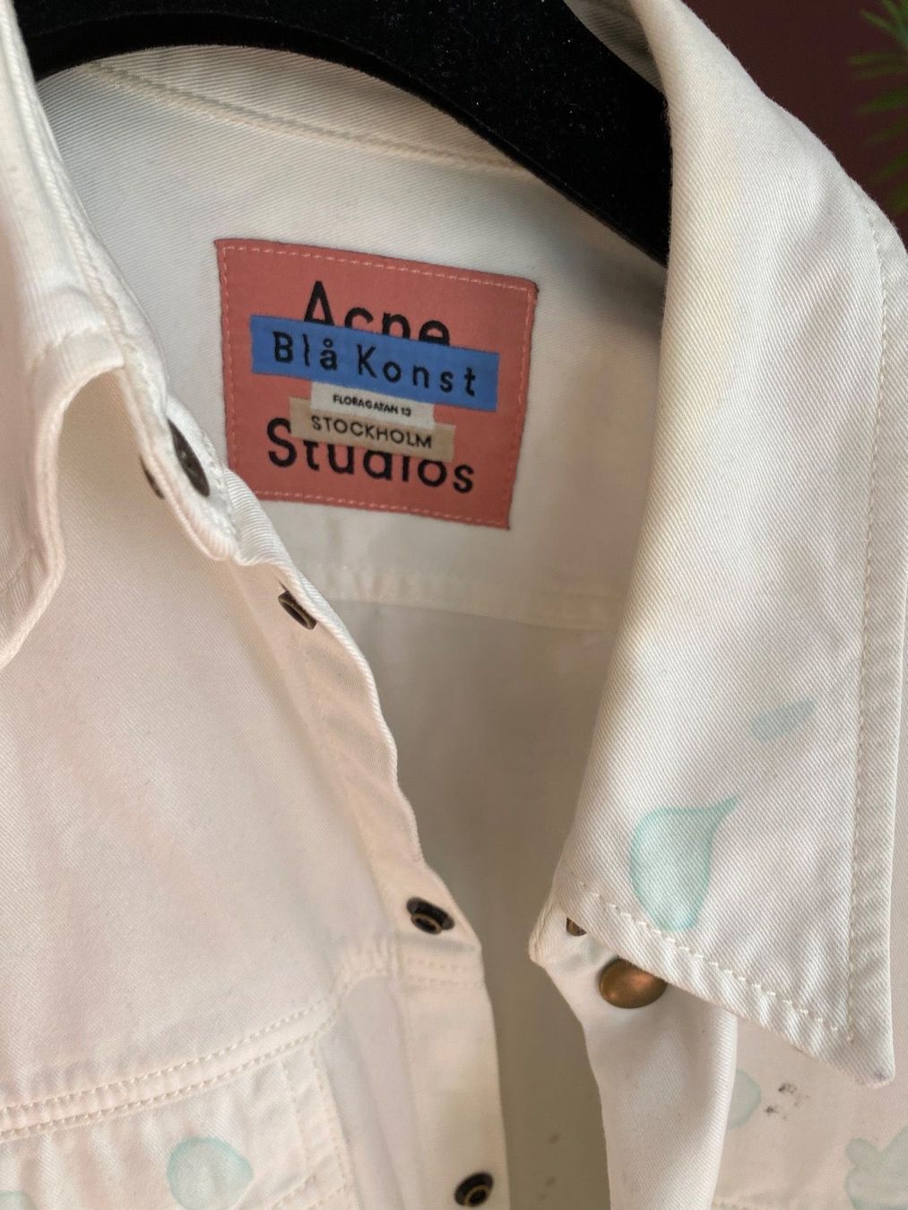 Giacche: Acne Studios Paint-Splattered Cotton Oversized Shirt – Usato da Winterthur venduto da ivan12891 5