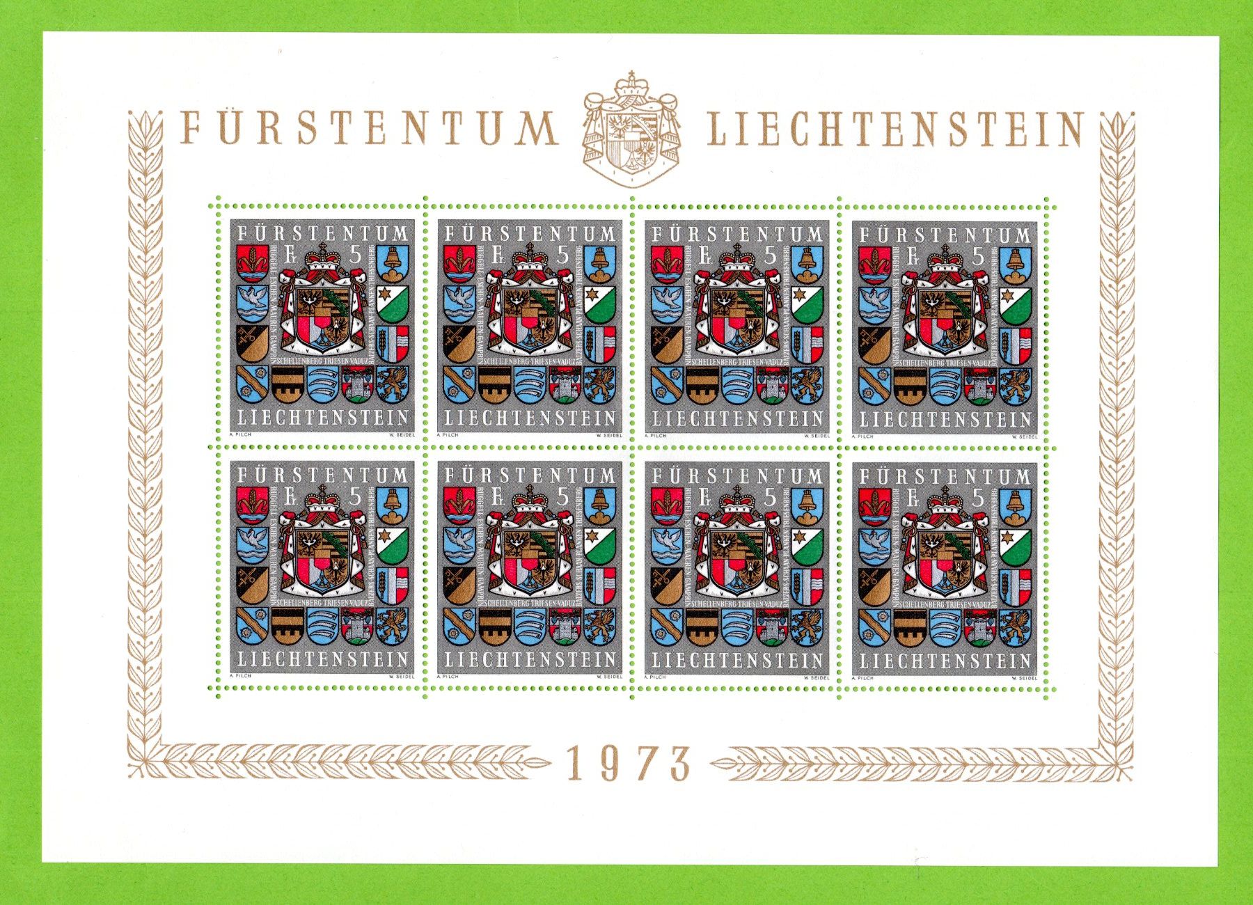 Tutti i francobolli: 1973 Freimarke Kleinbogen postfrisch LBK 80.-- – Nuovo (secondo la descrizione) da Stein am Rhein venduto da Huehnerhund