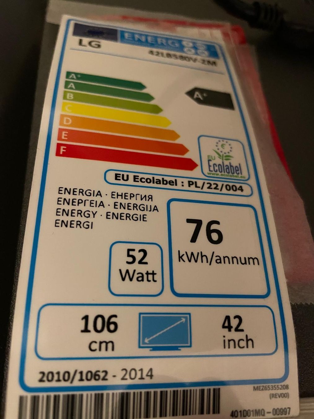 LG Televisori: Fernsehen LG 42 Zoll – Usato da Sirnach venduto da agm_mv57 4