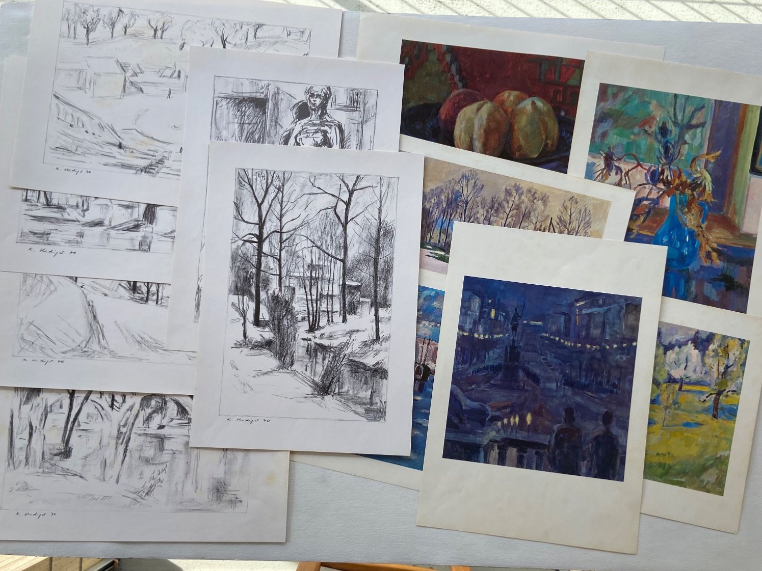Grafica & Litografie: Kunstmappe Kurt Hediger, 6 Gemälde und 6 Handlithographien – Usato da Lenzburg venduto da Boffer1A 2