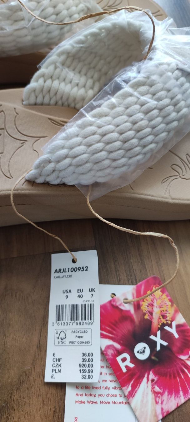 Roxy Scarpe da donna: sehr schöner gewebter Flipflop von ROXY, Gr. 40 – Nuovo e nell'imballaggio originale da Rossrüti venduto da lele1213 1