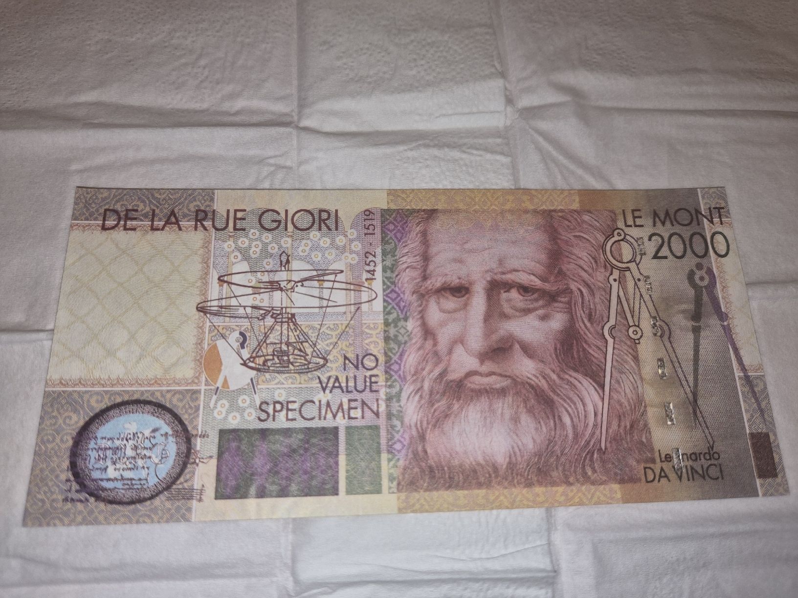 Banconote: Billet commémoratif Leonardo Da Vinci – Nuovo (secondo la descrizione) da Senèdes venduto da hen_fw8b