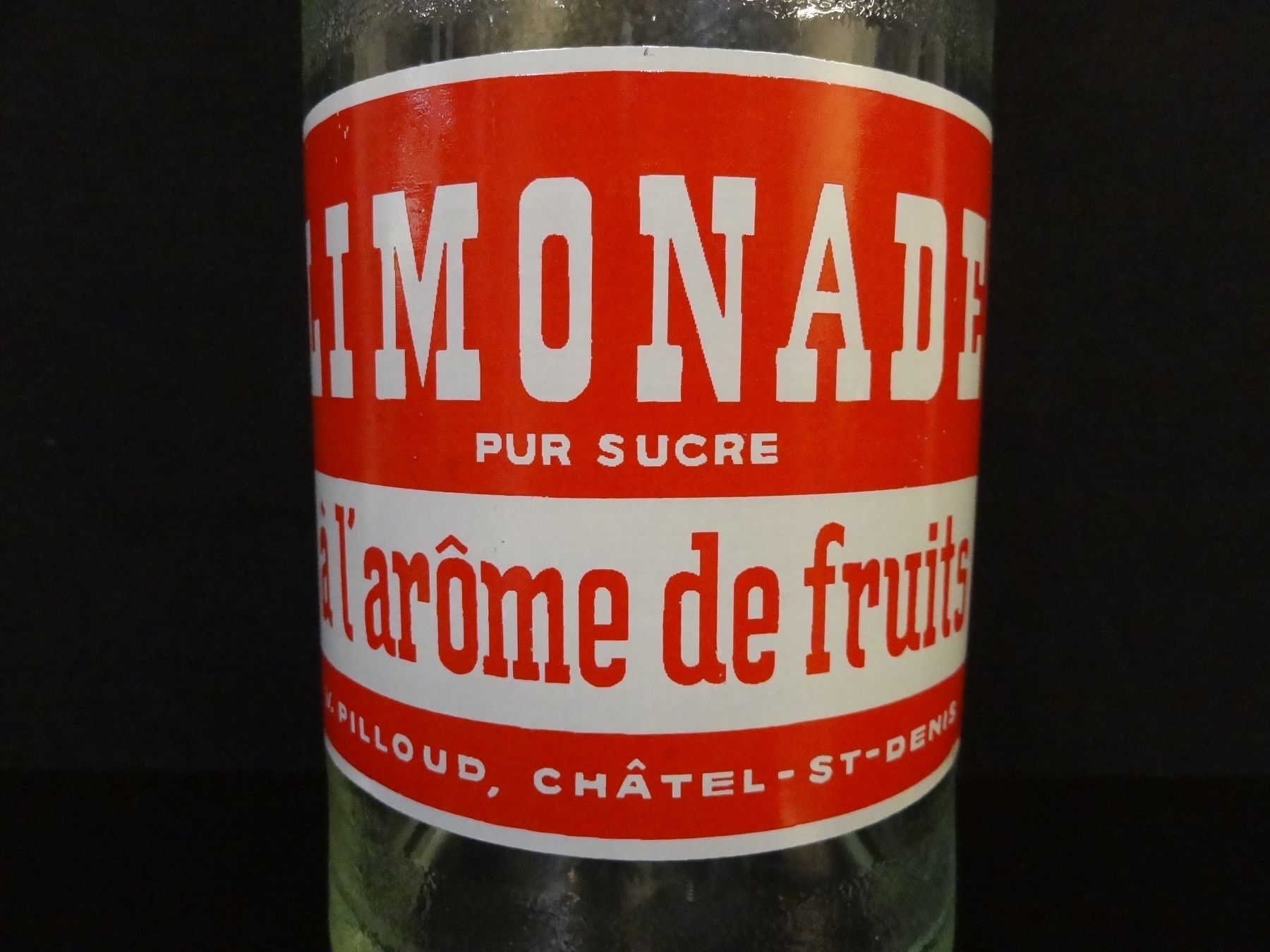Gläser, Krüge & Flaschen: Flasche LIMONADE PUR SUCRE V. PILLOUD CHÂTEL-ST-DENIS 1963 – Gebraucht aus Kerzers von Flaschenposten 2