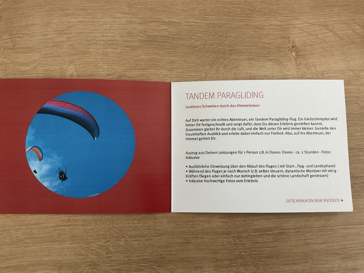 Gutscheine: Gutschein mydays - Tandem Paragliding – Neu und originalverpackt aus Langnau am Albis von Seebueb96 1